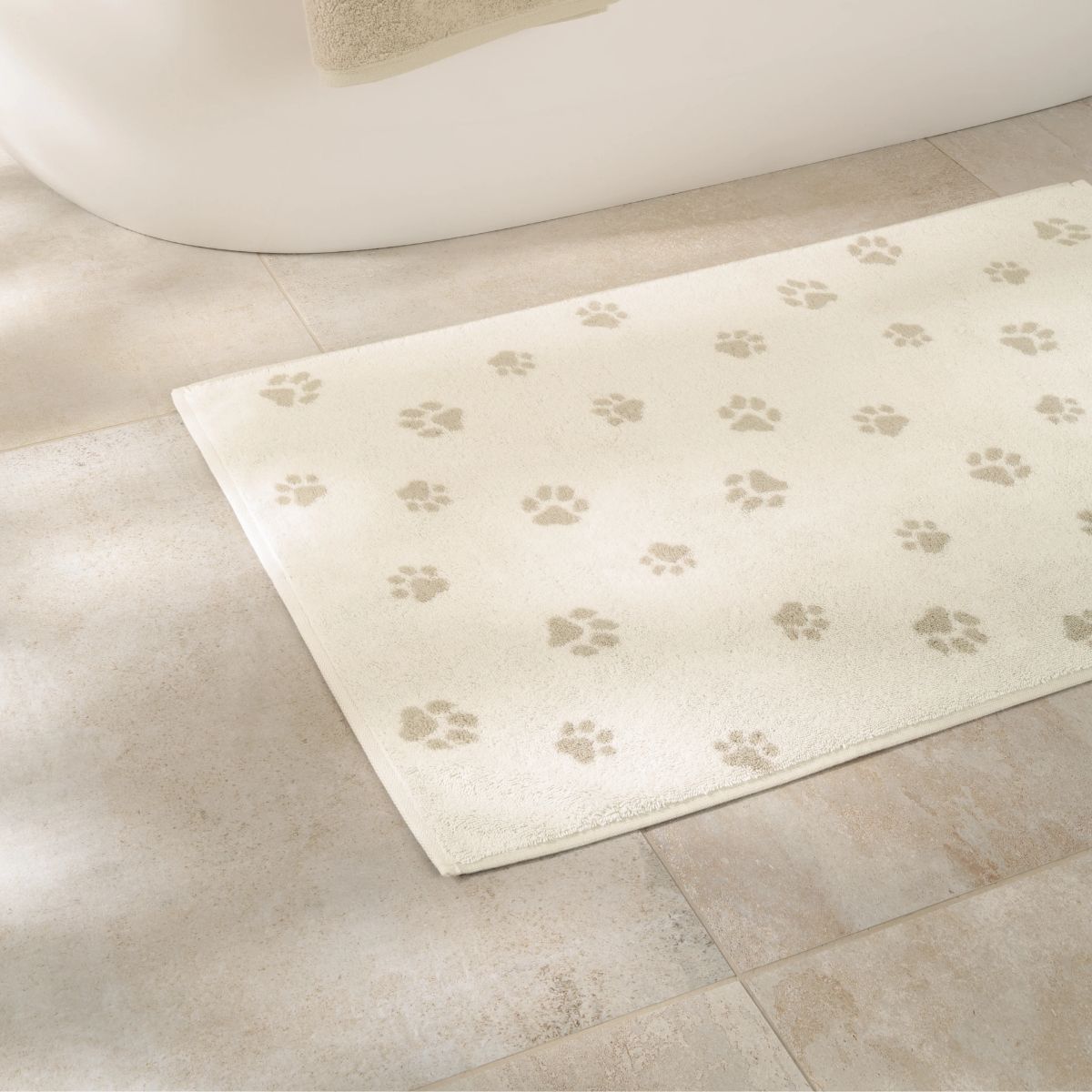 Cawö We Love Dogs baderomsmatte Paws - Natur/Beige