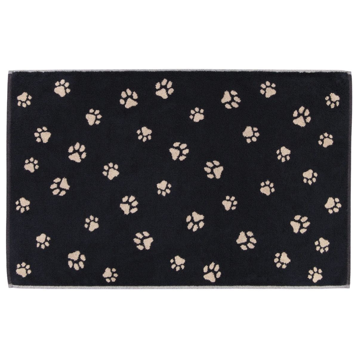 Cawö We Love Dogs baderomsmatte Paws - Sort/Beige