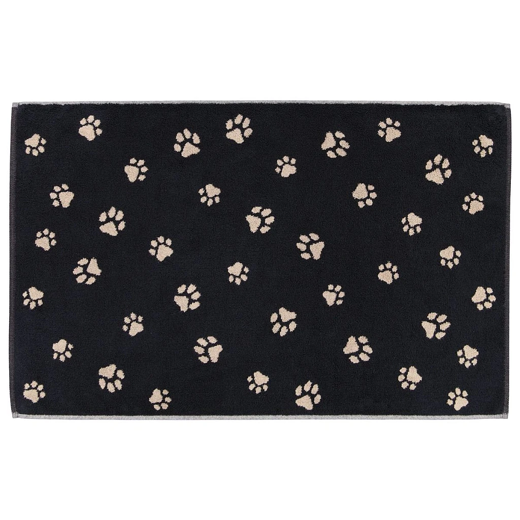cawo-we-love-dogs-baderomsmatte-paws-sortbeige