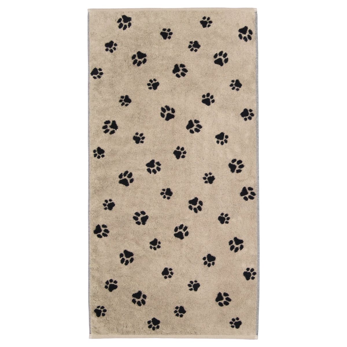 Cawö We Love Dogs - Paws - Sort/Beige (30 x 50 cm)