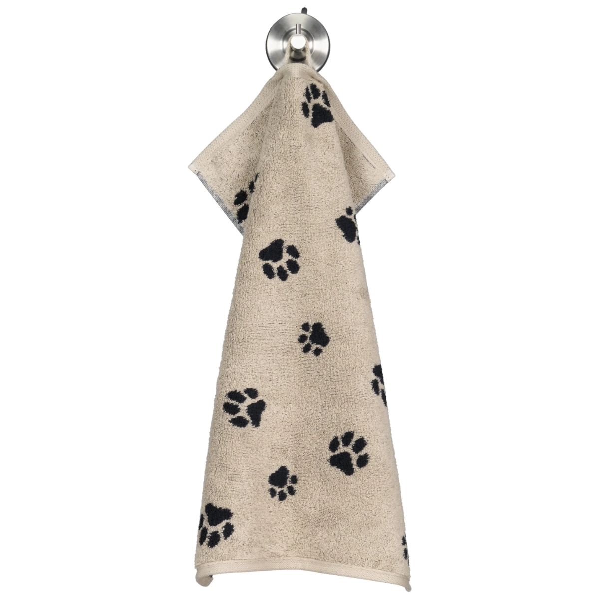 Cawö We Love Dogs - Paws - Sort/Beige (30 x 50 cm)